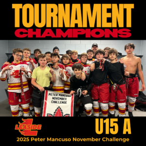 U15A players pose after winning the 2025 Peter Mancuso November Challenge