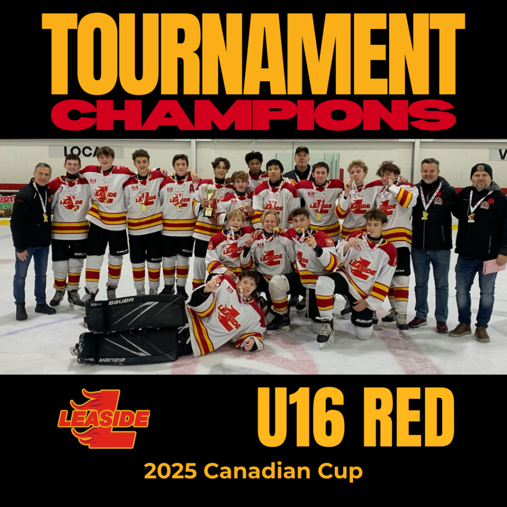 Leaside U16Red after winning the 2025 Canadian Cup tournament in Montreal