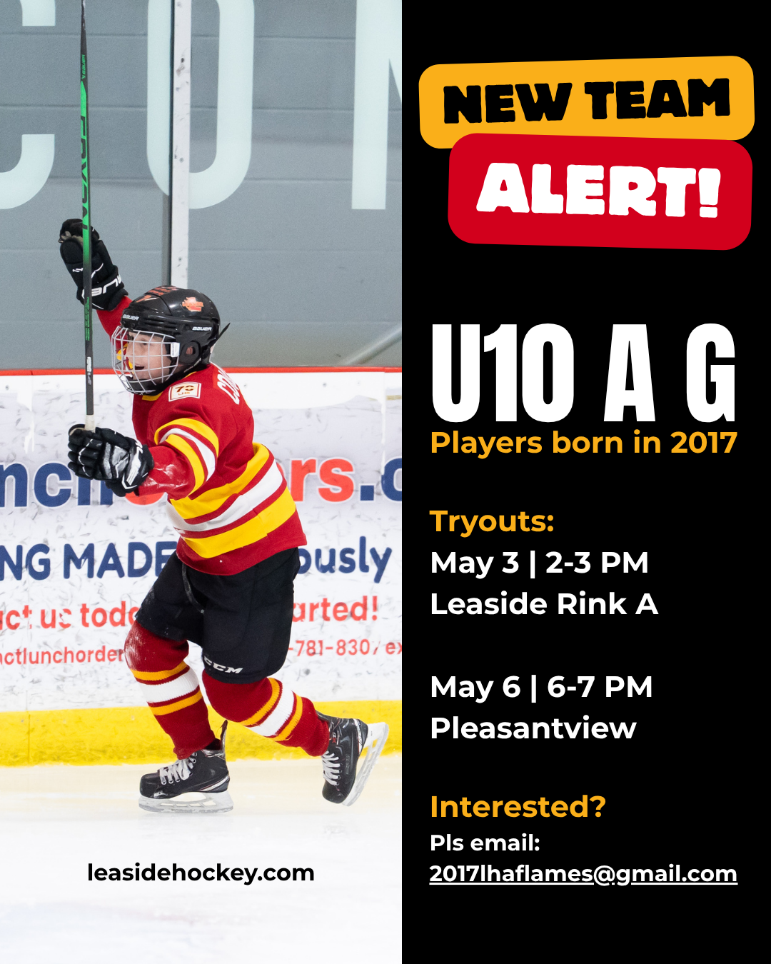 U10 A G - New Team Alert